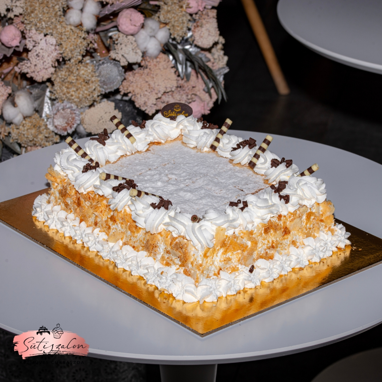 Vaníliás kocka torta